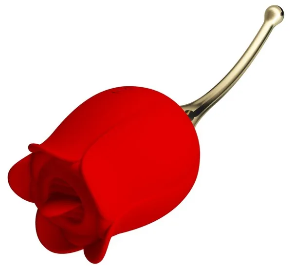 Pretty Love Vibrators Tongue Licking Vibrator Rose Lover Red