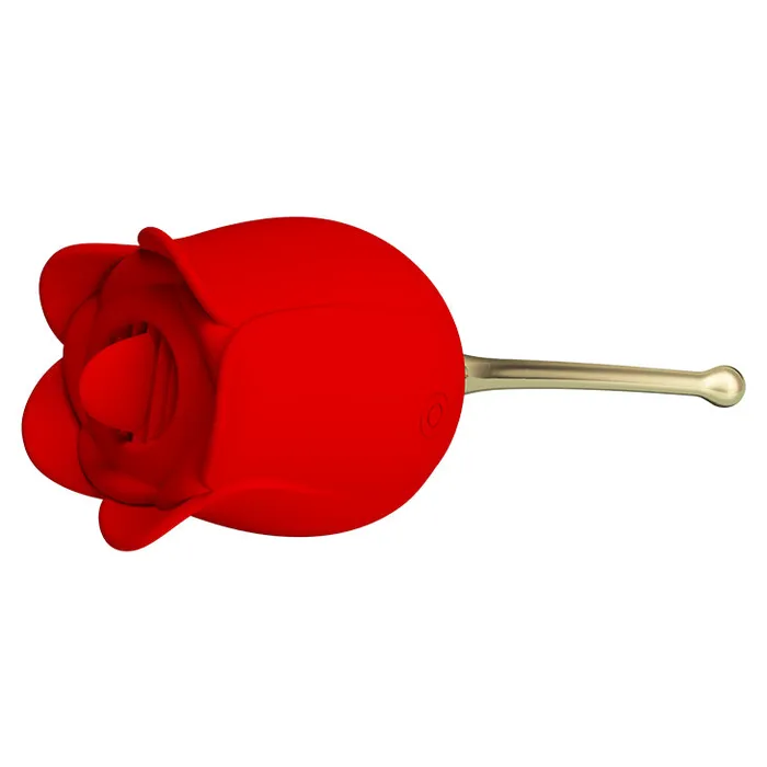 Pretty Love Vibrators Tongue Licking Vibrator Rose Lover Red