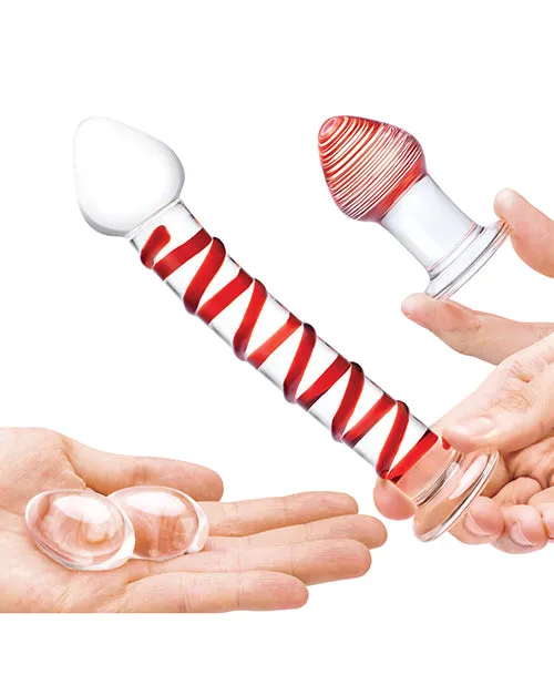 Anal Electric Eel INC Glas Set of 4 Kegel balls Egg Butt Plug Dildo