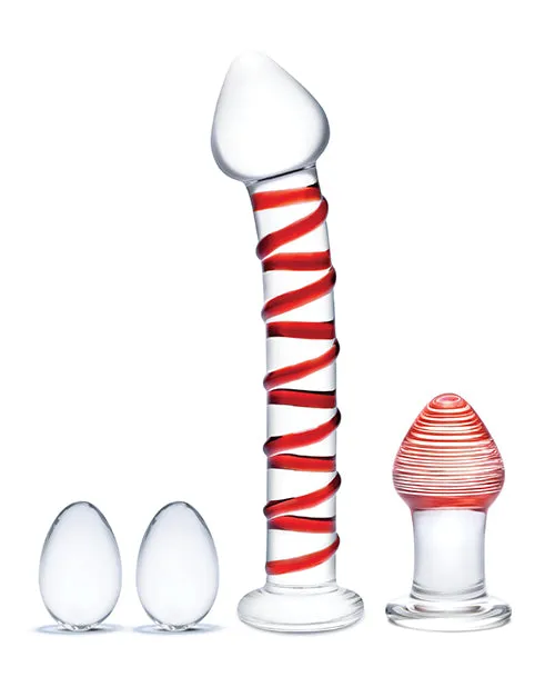 Anal Electric Eel INC Glas Set of 4 Kegel balls Egg Butt Plug Dildo