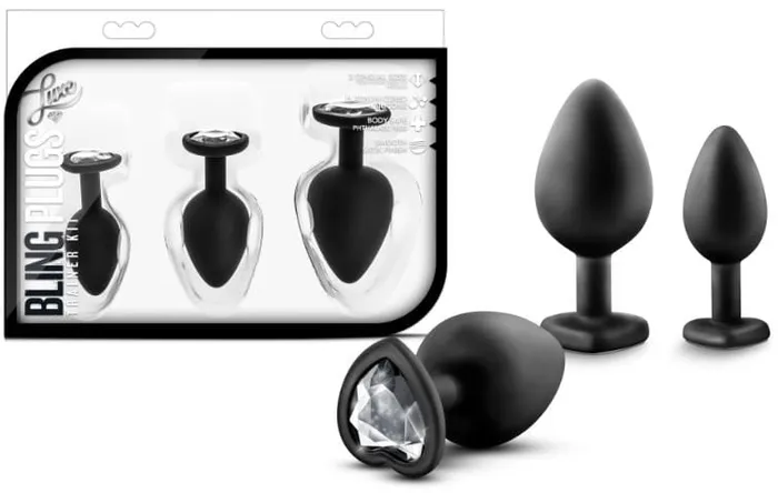 Blush Luxe 3 Piece Heart Shaped Silicone Anal Training Kit Jal Enterprise Anal