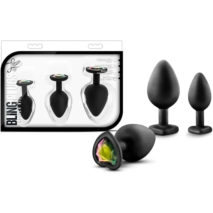 Blush Luxe 3 Piece Heart Shaped Silicone Anal Training Kit Jal Enterprise Anal