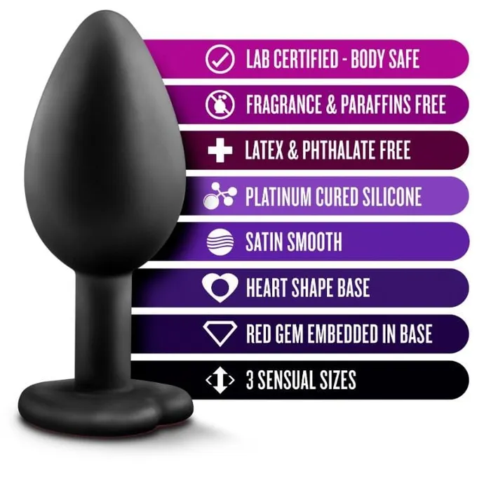 Blush Luxe 3 Piece Heart Shaped Silicone Anal Training Kit Jal Enterprise Anal