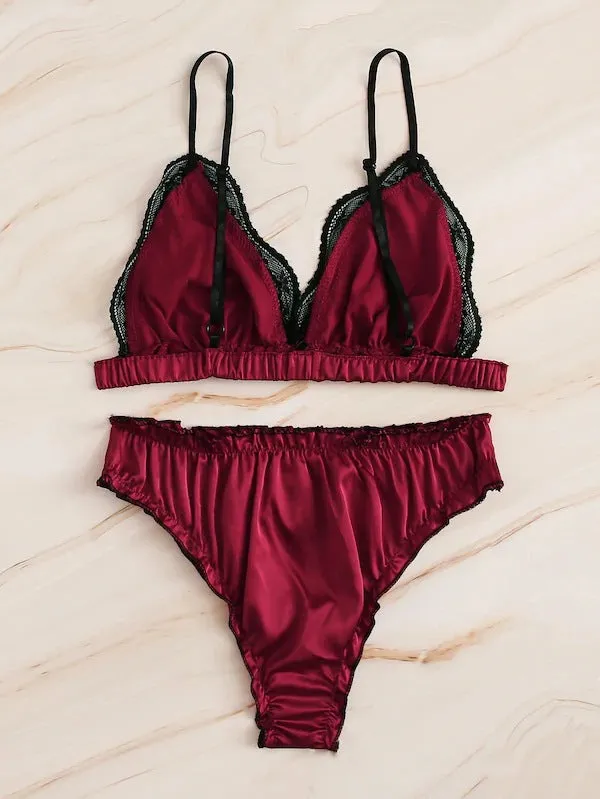 CHASTITY CAGE CO Female Sex Toys Sissy lingerie threepoint sexy lace bra panty set CHASTITY CAGE CO Female Sex Toys Sissy lingerie threepoint sexy lace bra panty set