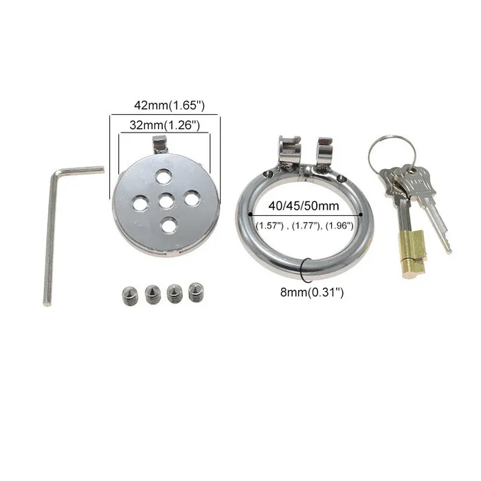Male Sex Toys CHASTITY CAGE CO Flat Chastity With Spikes