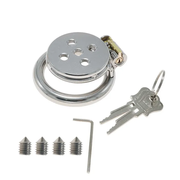 Male Sex Toys CHASTITY CAGE CO Flat Chastity With Spikes