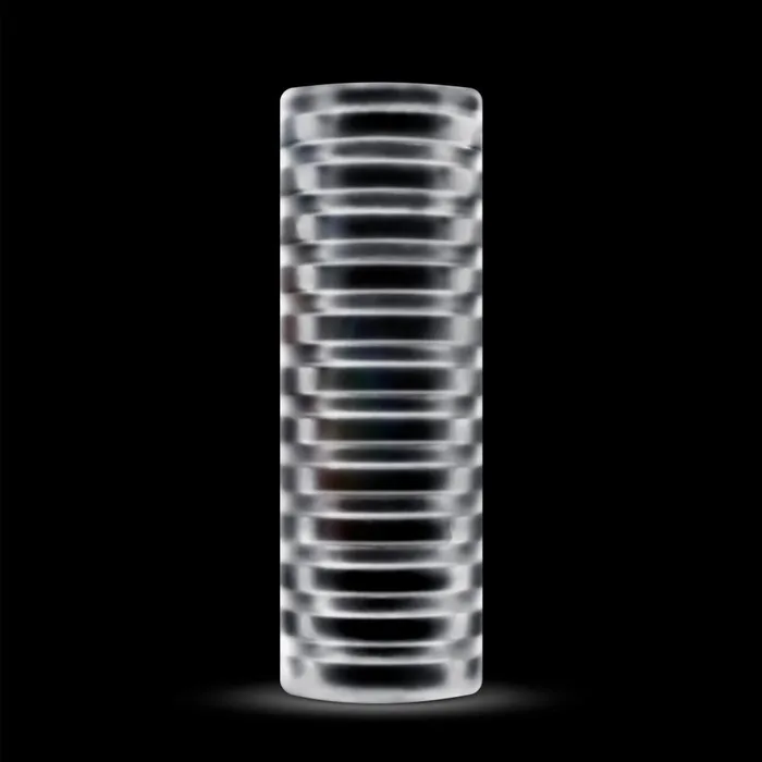 blush Male Sex Toys RIZE Ribz Glow in the Dark Clear Stroker