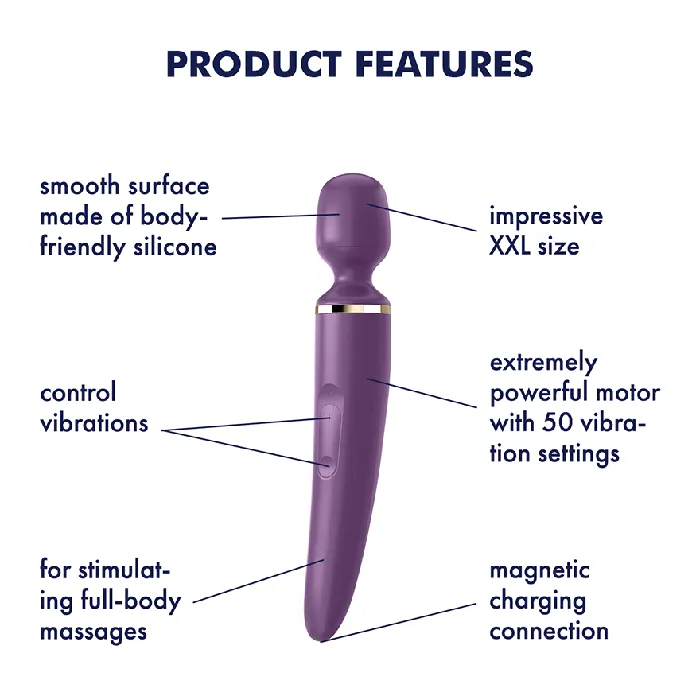 Satisfyer Vibrators WandEr Woman Purplegold Satisfyer Vibrators WandEr Woman Purplegold