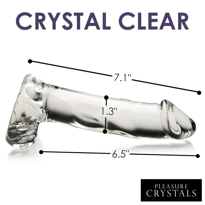 Curve Toys Dildos Glass Dildo With Balls