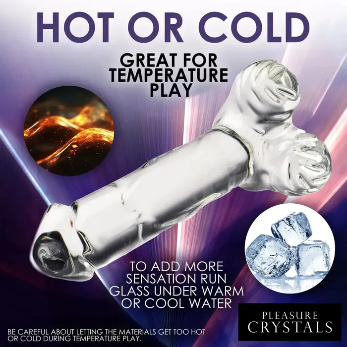 Curve Toys Dildos Glass Dildo With Balls