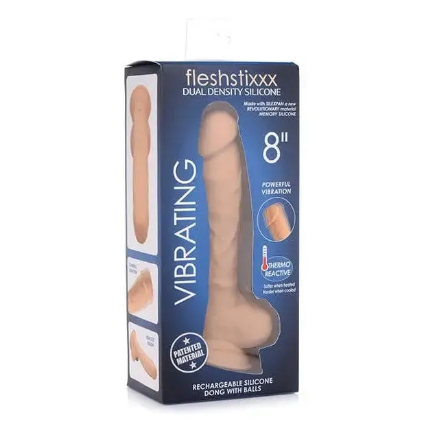 Curve Toys Female Sex Toys Curve Novelties Fleshstixxx 8 Vibrating Silicone Dildo with Balls Curve Toys Female Sex Toys Curve Novelties Fleshstixxx 8 Vibrating Silicone Dildo with Balls