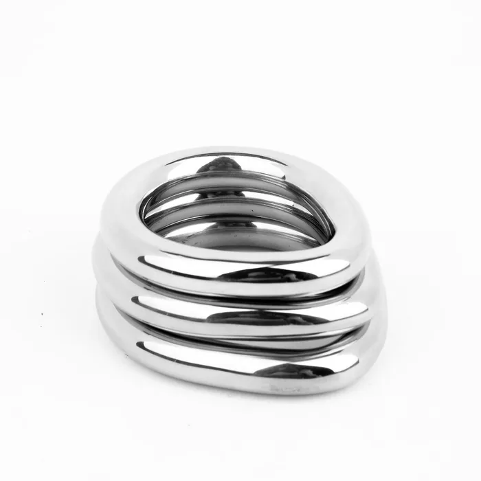 Male Sex Toys Dark Forge Flared Cock Ring Stainless Steel