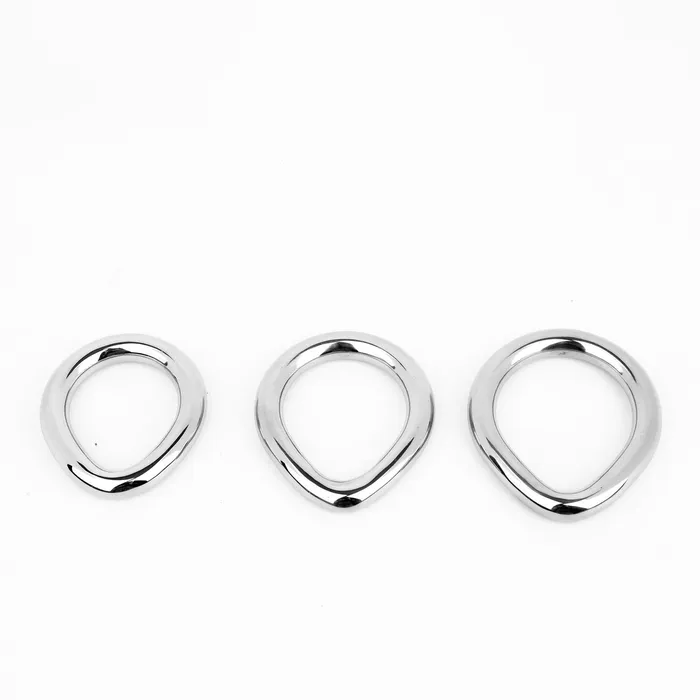 Male Sex Toys Dark Forge Flared Cock Ring Stainless Steel