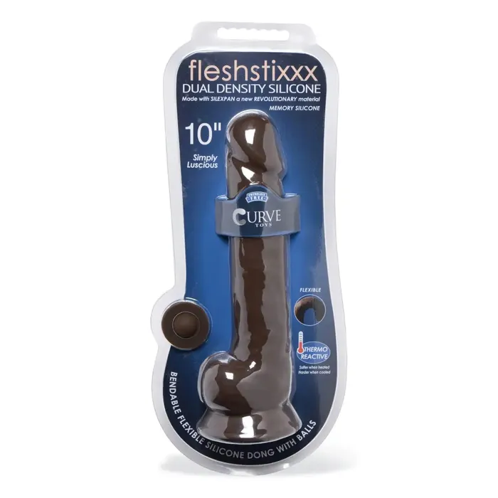 Silexpan Dark Hypoallergenic Silicone Dildo With Balls 10 Inch Curve Toys Dildos Silexpan Dark Hypoallergenic Silicone Dildo With Balls 10 Inch Curve Toys Dildos