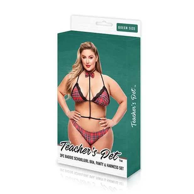 XGEN Products Anal Teachers Pet Baddie Schoolgirl Top Wbow Tie Panty Redblack XGEN Products Anal Teachers Pet Baddie Schoolgirl Top Wbow Tie Panty Redblack